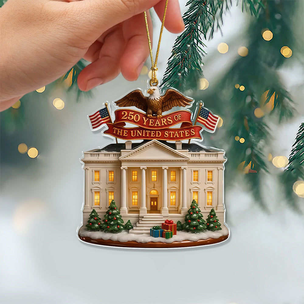 USA 250th Anniversary Acrylic Ornament Patriotic American Bicentennial Decor for Christmas CH07 899236