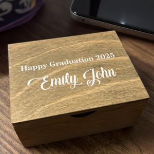 Custom Pull Out Photo Class of 2025 Graduation Wooden Photo Box LM32 893431