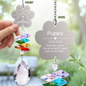 Look For Me In Rainbows Dog Cat Pet Personalized Memorial Rainbow Suncatcher HA75 891424