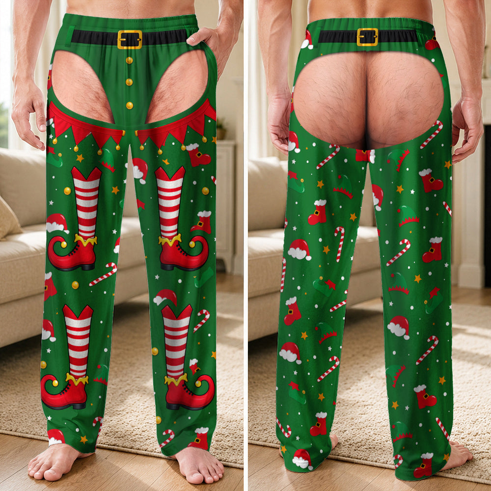 Personalized Men's Funny Chaps Pajama Pants, Novelty Holiday Gift LM32 670133