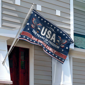 US 250th Anniversary 1776-2026 Patriotic 250 Years Of Freedoms House Flag CH07 899614