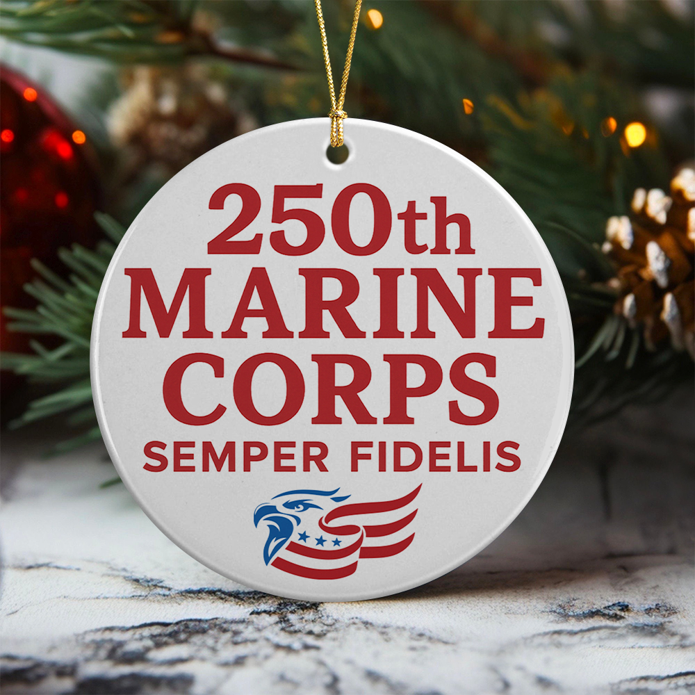 250th Marine Corps Semper Fidelis Anniversary Ceramic Ornament LM32 895199