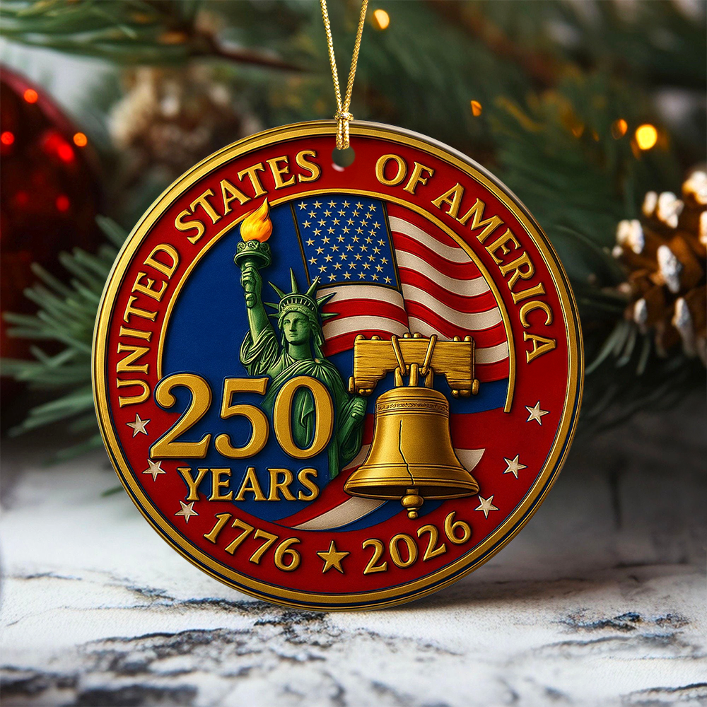 United States Semiquincentennial 250th Anniversary Ceramic Ornament LM32 895203