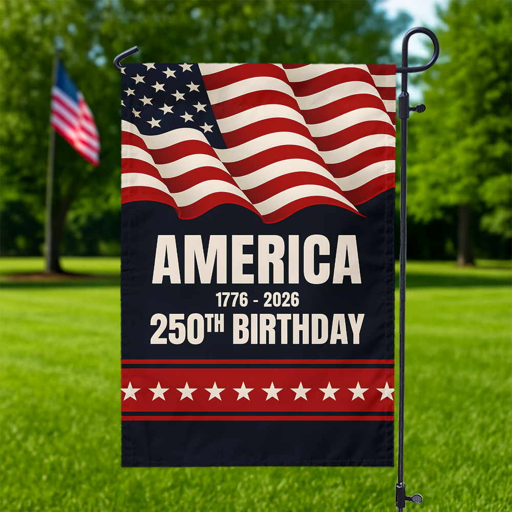 America 1776 - 2026 250th Birthday Garden Flag TH10 896035