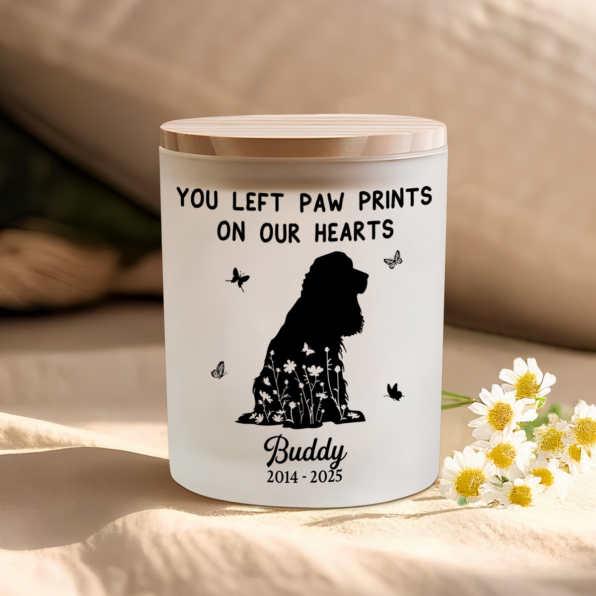 Personalized Forever Loved, Always In Our Hearts Memorial Glass Jar With LED Candle LM32 893497