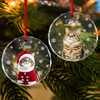 Custom Photo Cat Glass Ornament For Christmas HA75 897240