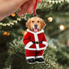 Custom Dog Cat Photo Santa Suit Acrylic Ornament, Christmas Gift For Pet Lovers TH10 170735