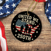 United We Stand 250th Anniversary USA Veteran Ceramic Ornament HA75 897316
