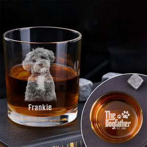 Custom Photo The Dog Father For Dog Lover Whiskey Glass TH10 892783