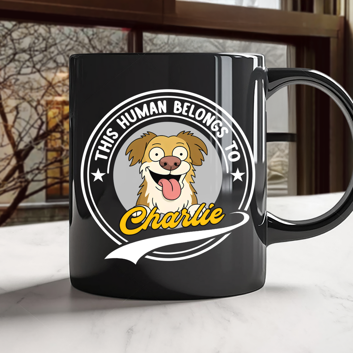 This Human Belongs To Dog Mug TH10 892683