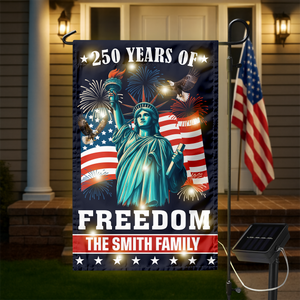 Custom Family Name 250 Years of Freedom American Led Garden Flag Patriotic Independence Day Decor CH07 899574