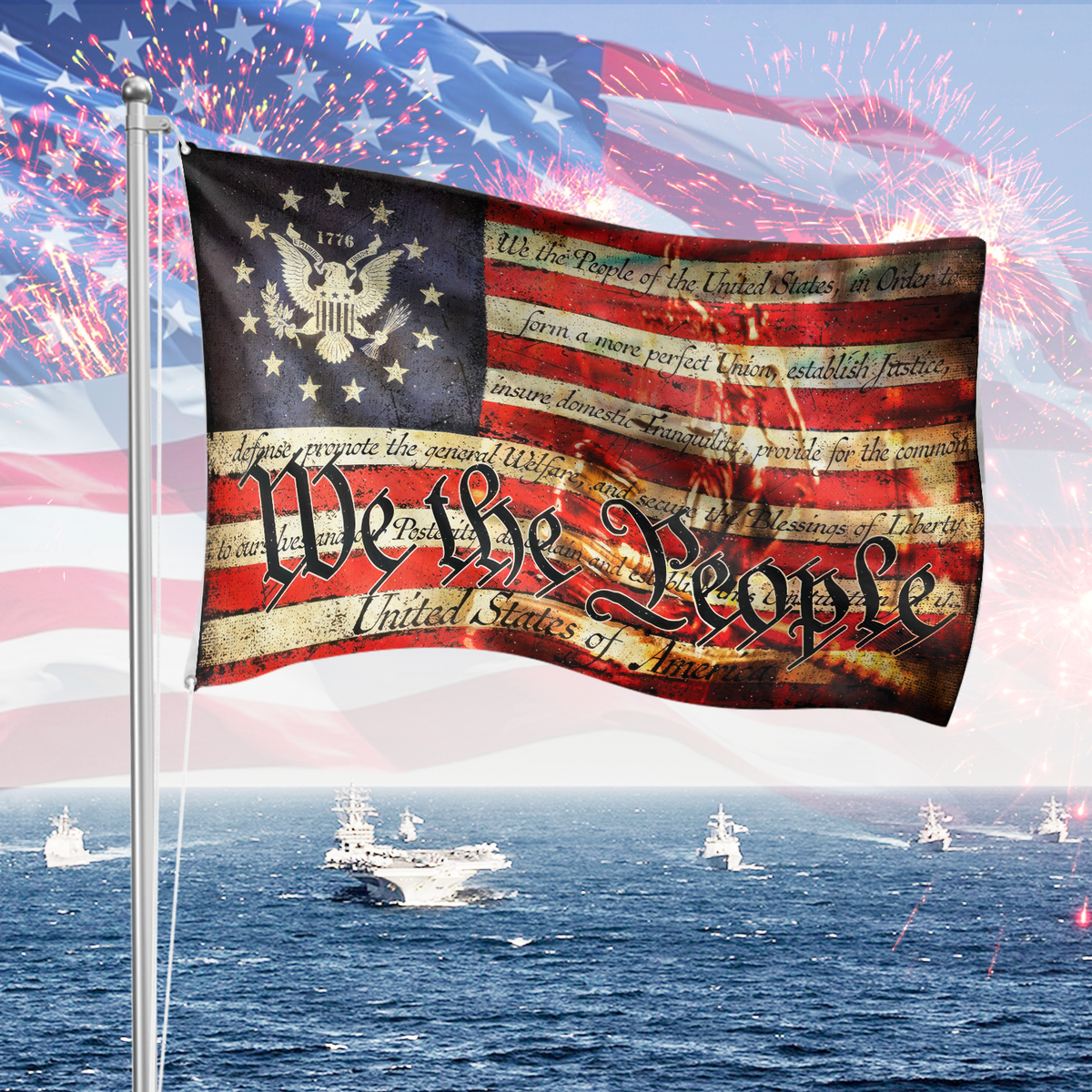 We The People Flag America 250th Anniversary House Flag CH07 899164