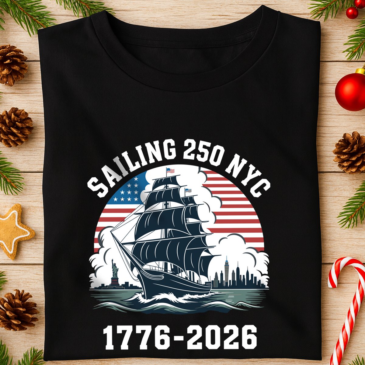 America 250th Anniversary 250 Years NYC USA Dark Shirt CH07 896694