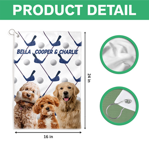 Custom Dog Cat Photo Golf Towel Gift For Dog Cat Dad Golfer HO82 894174