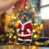Custom Dog Cat Photo Santa Suit Acrylic Ornament, Christmas Gift For Pet Lovers TH10 170735