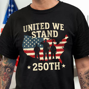United We Stand 250th Anniversary USA Veteran Dark Shirt HA75 897302