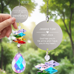 Look For Me In Rainbows Personalized Memorial Rainbow Suncatcher HA75 891408