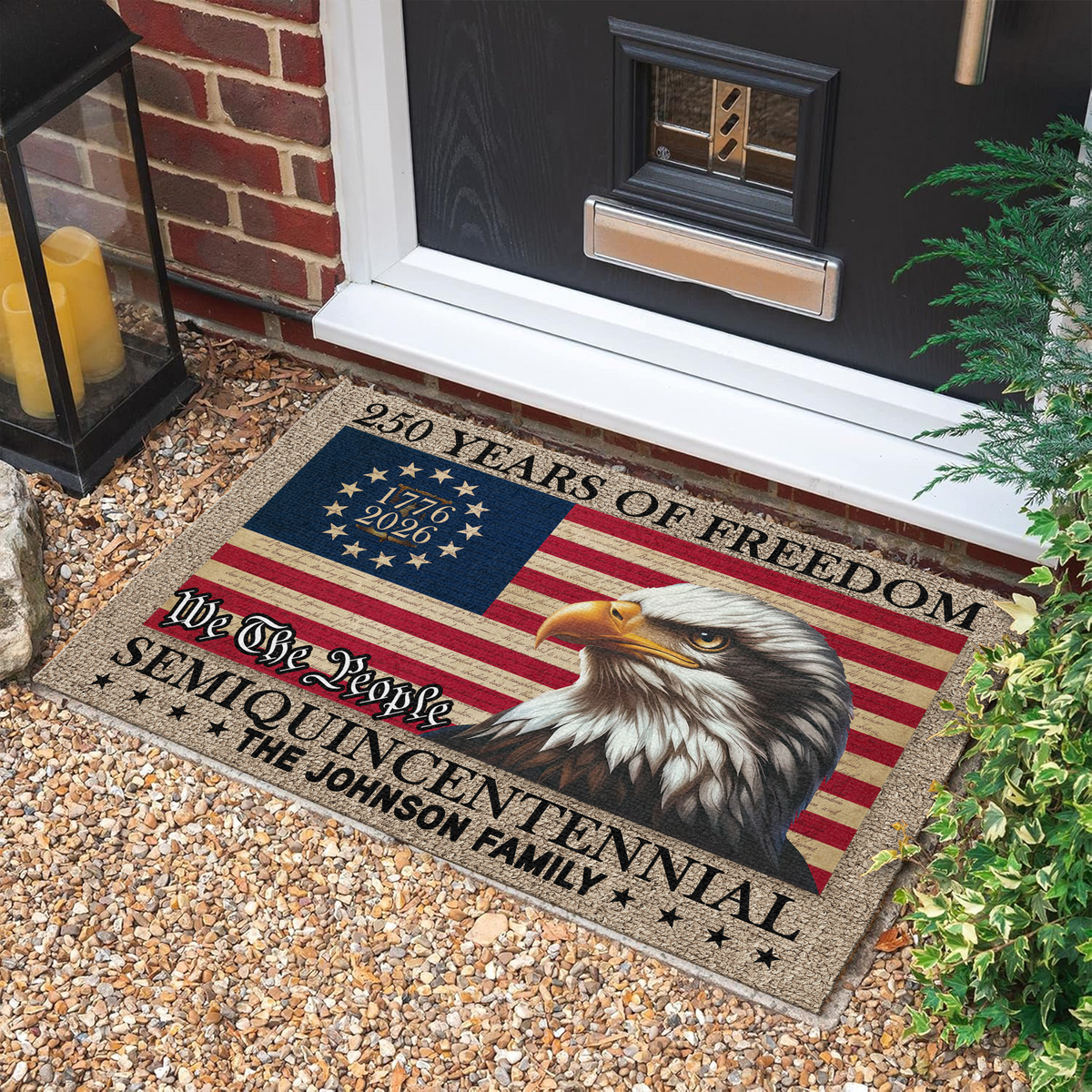 250 Years of Freedom Semiquincentennial Eagle American Flag Doormat CH07 910270