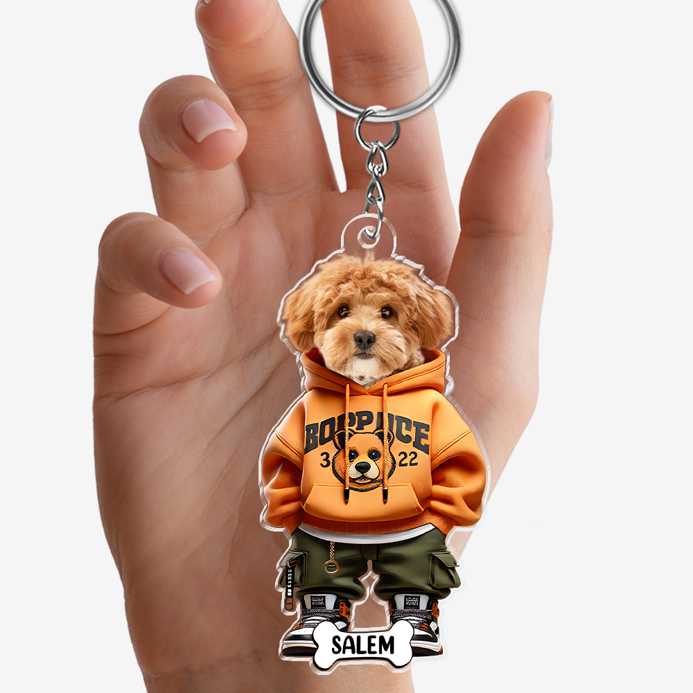 Custom Photo Cute Dog Cat Acrylic Keychain Gift For Dog Lovers Cat Lovers CH07 895700
