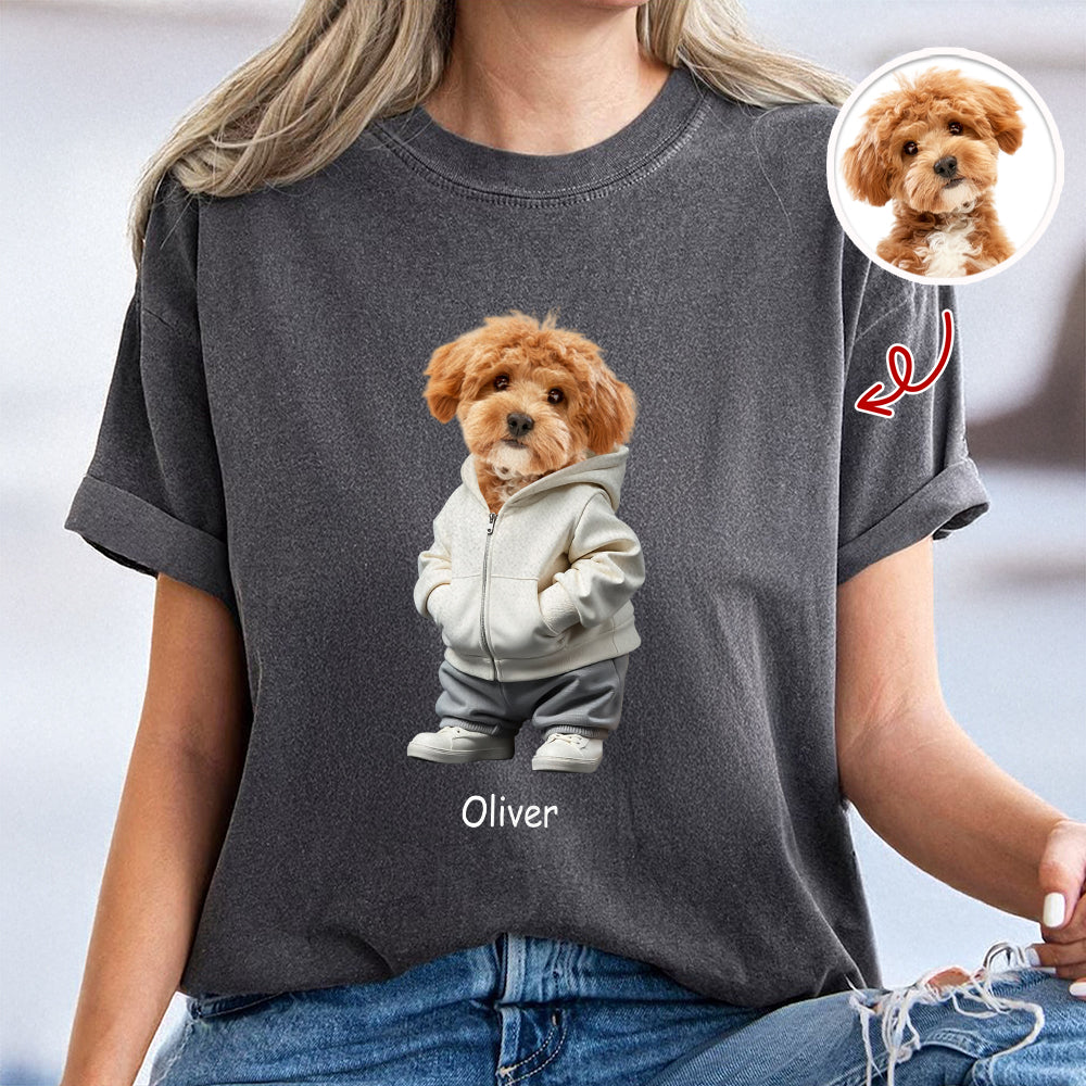 Custom Photo And Name Dog Cat Comfort Shirt HA75 897628