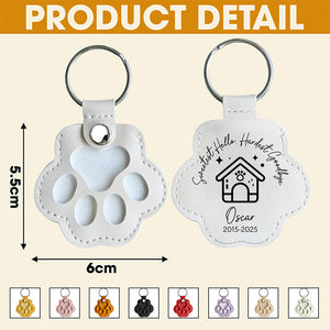 Custom Name Sweetest Hello Hardest Goodbye Leather Paw Keychain LM32 895735