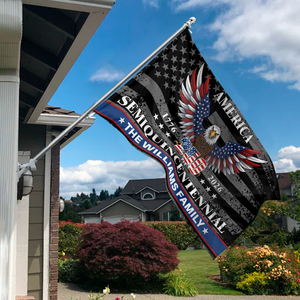 Custom Family Name America Eagle 250th Anniversary Semiquincentennial 1776-2026 Patriotic House Flag CH07 899582