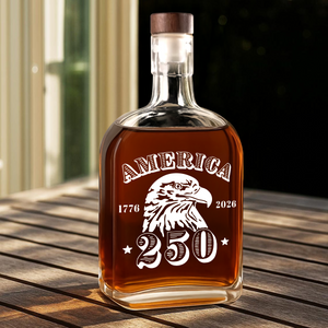 America 250 Years Happy 250th Birthday USA Whiskey Bottle HA75 898100