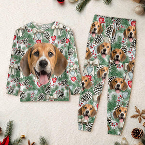Custom Dog Face Photo With Christmas Accesories Sleepwear CH07 899248