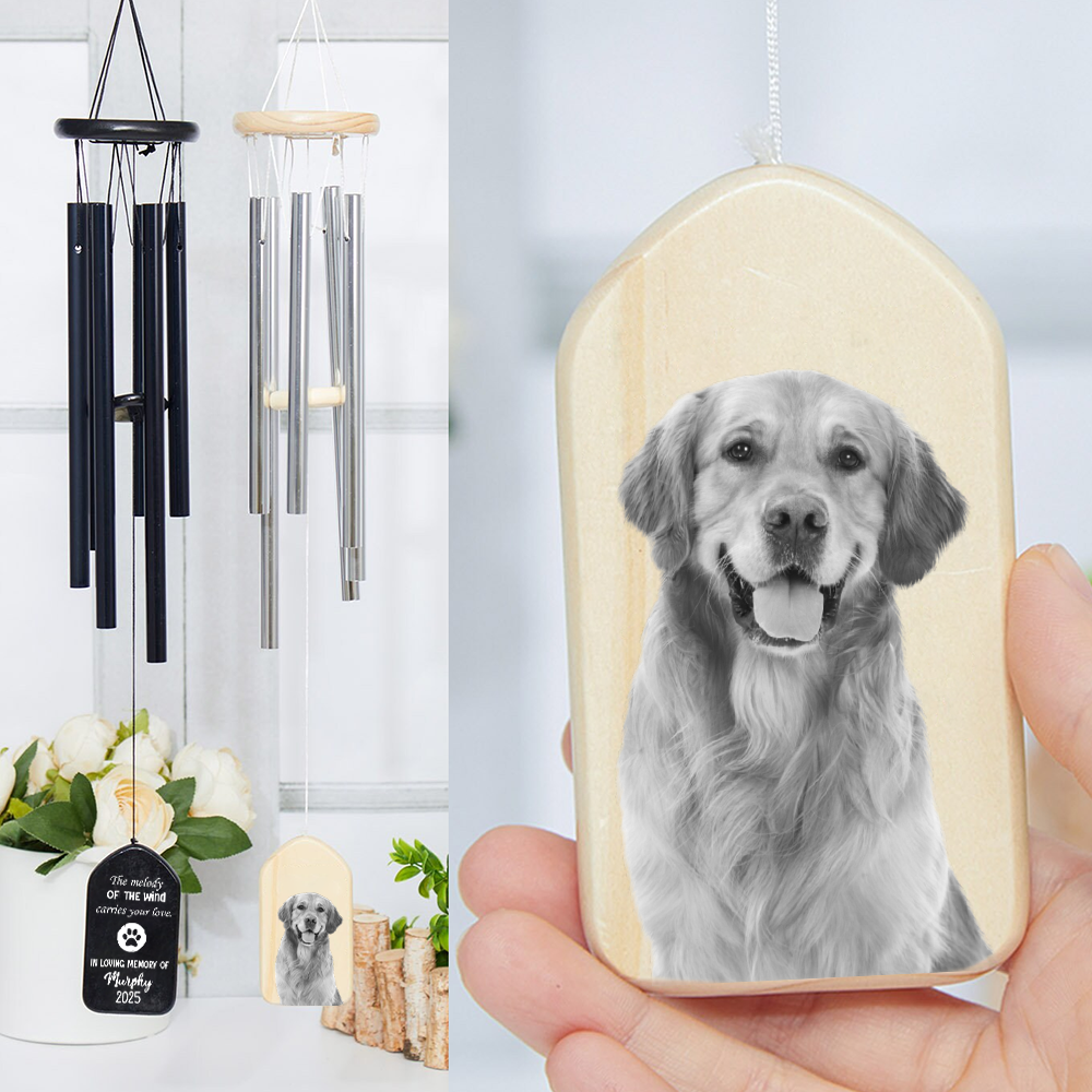 Custom Photo The Melody Of The Wind Carries Your Love Memorial Wind Chimes LM32 893165