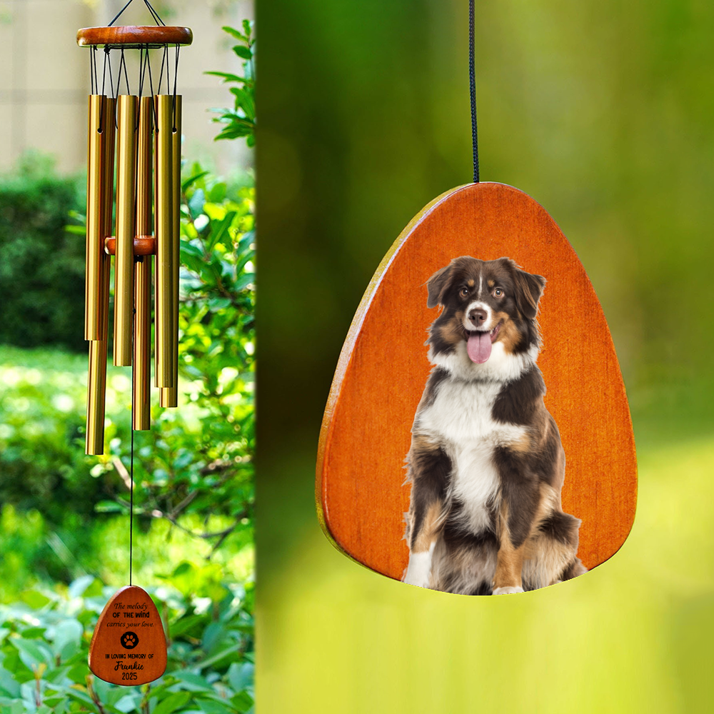 Custom Photo The Melody Of The Wind Carries Your Love Memorial Wind Chimes LM32 893165