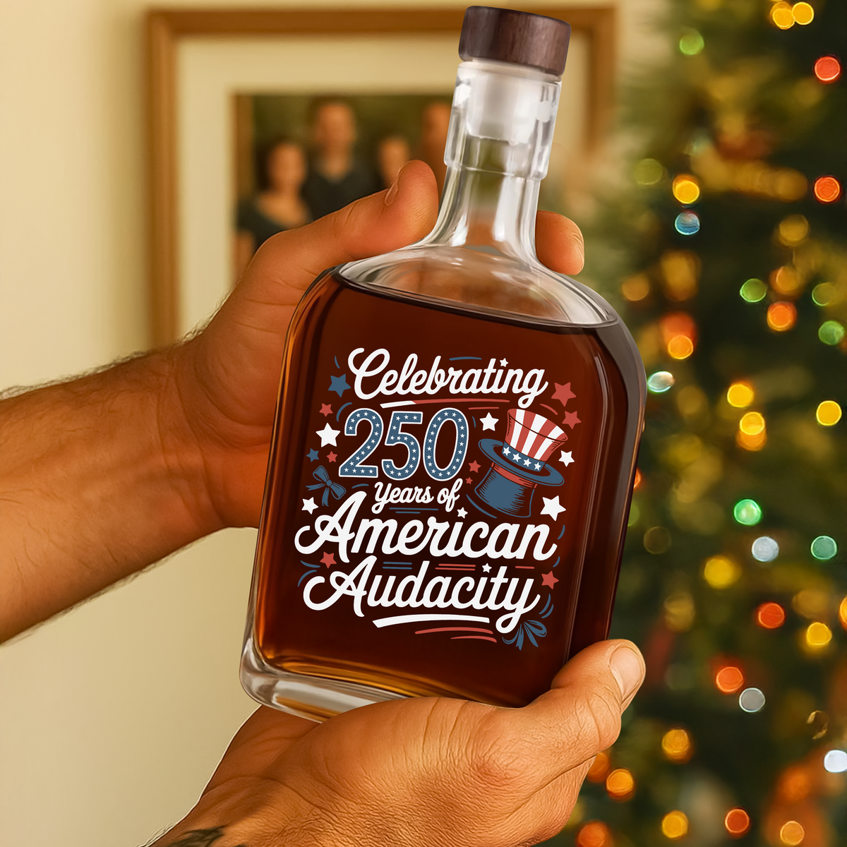 250 Years America 250th Anniversary USA 4th of July Whiskey Bottle HO82 894812