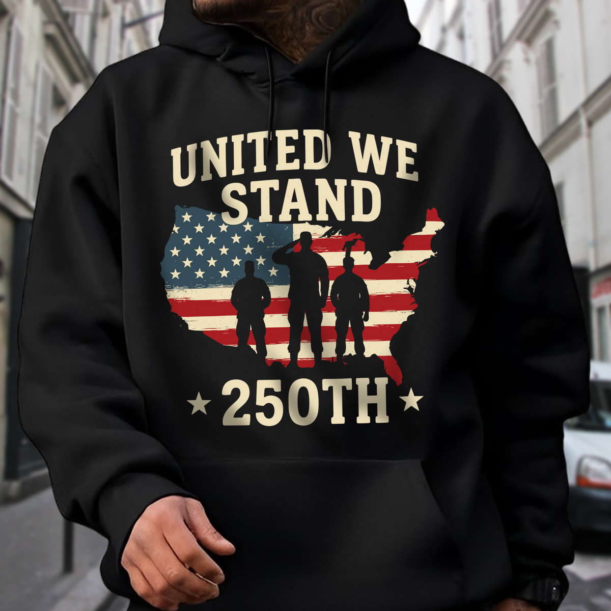 United We Stand 250th Anniversary USA Veteran Dark Shirt HA75 897302