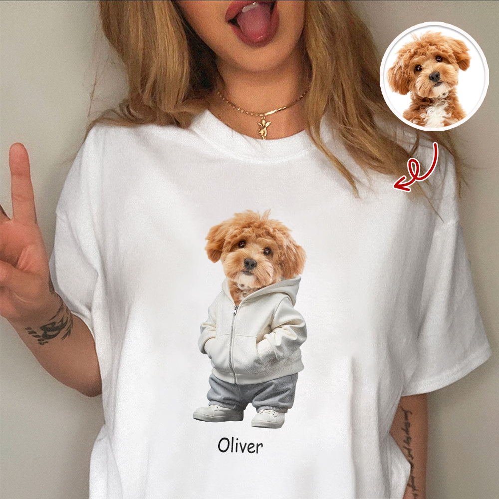 Custom Photo And Name Dog Cat Comfort Shirt HA75 897628
