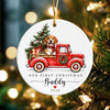 Personalized Pet Photo First Christmas Ceramic Ornament, Dog Lover Keepsake, Christmas Gift, Holiday Tree Ornament HA75 919408
