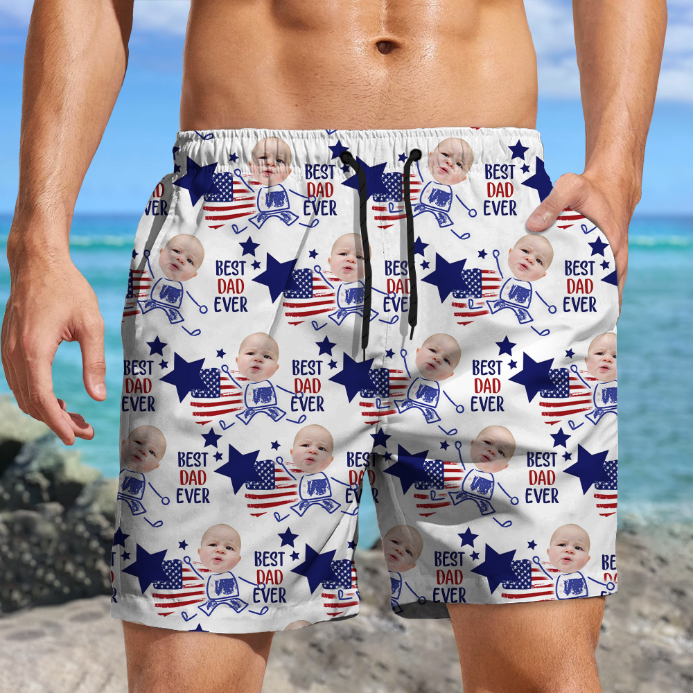 Custom Photo Best Dad Ever Beach Short For Summer TH10 892897