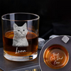 Custom Photo Best Dog Dad Cat Dad Ever Personalized Engraved Whiskey Glass CH07 895722