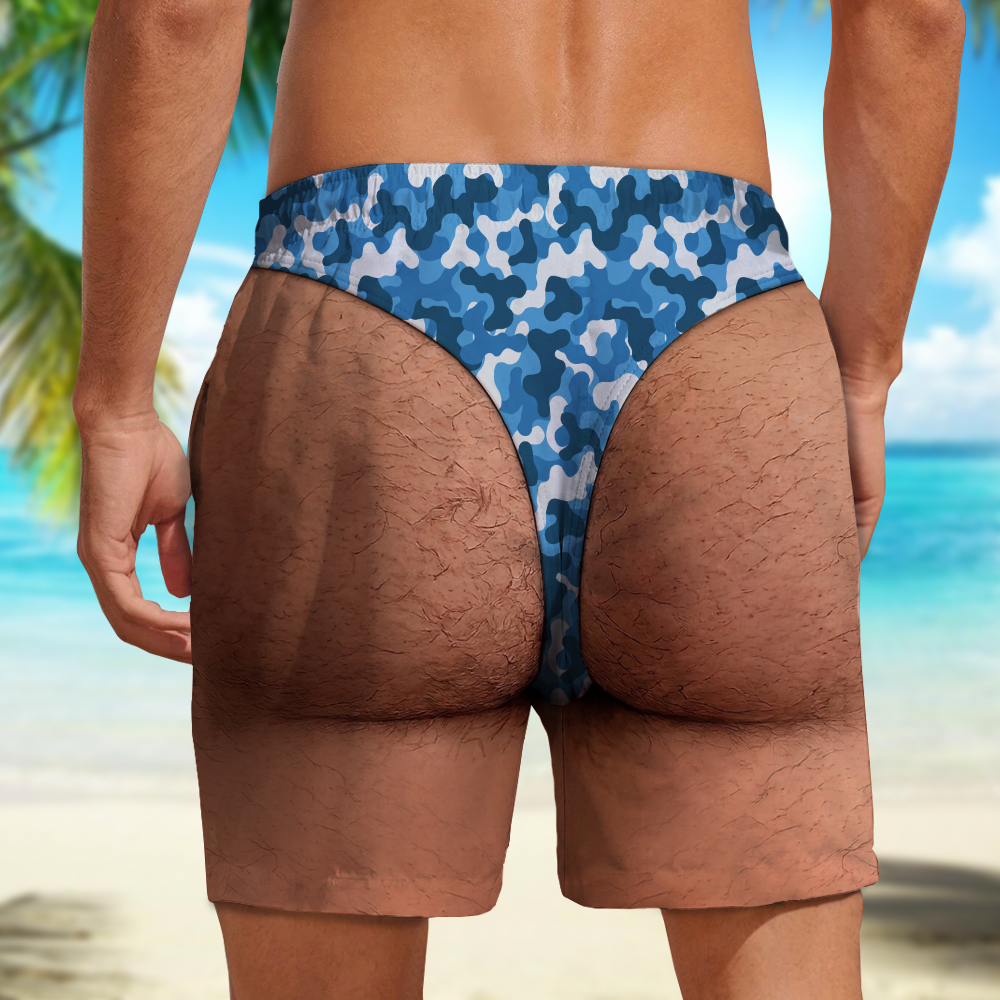 Custom Funny Camo Background Beach Short, Personalized Summer Vacation And Travel Gifts For Men HO82 903088