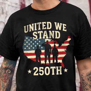 United We Stand 250th Anniversary USA Veteran Dark Shirt HA75 897302