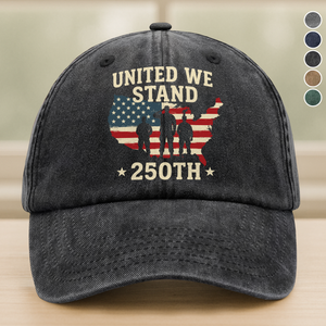 United We Stand 250th Anniversary USA Veteran Washed Denim Baseball Cap HA75 897314