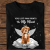 You Left Paw Prints on My Heart Personalized Pet Memorial Dark Shirt CH07 180206