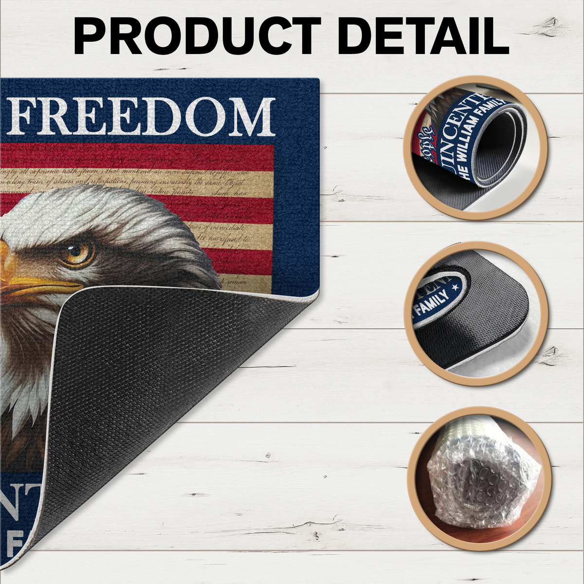 250 Years of Freedom Semiquincentennial Eagle American Flag Doormat CH07 910270