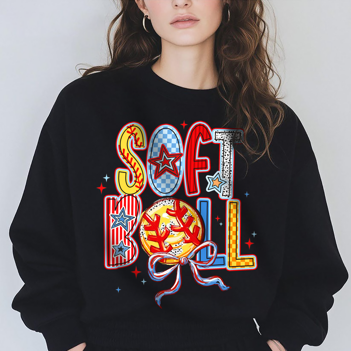 Softball Mom Game Day Coquette Family Dark Sweatshirt HO82 893550