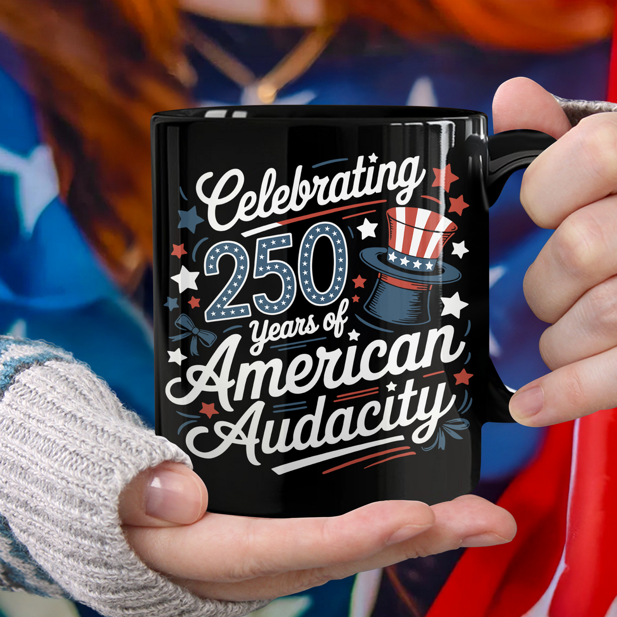 250 Years America 250th Anniversary USA 4th of July Black Mug HO82 894822