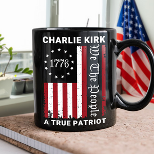 We The People - Pray For Charlie Kirk Memorial Black Mug LM32 65469