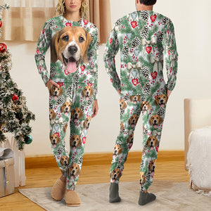 Custom Dog Face Photo With Christmas Accesories Sleepwear CH07 899248