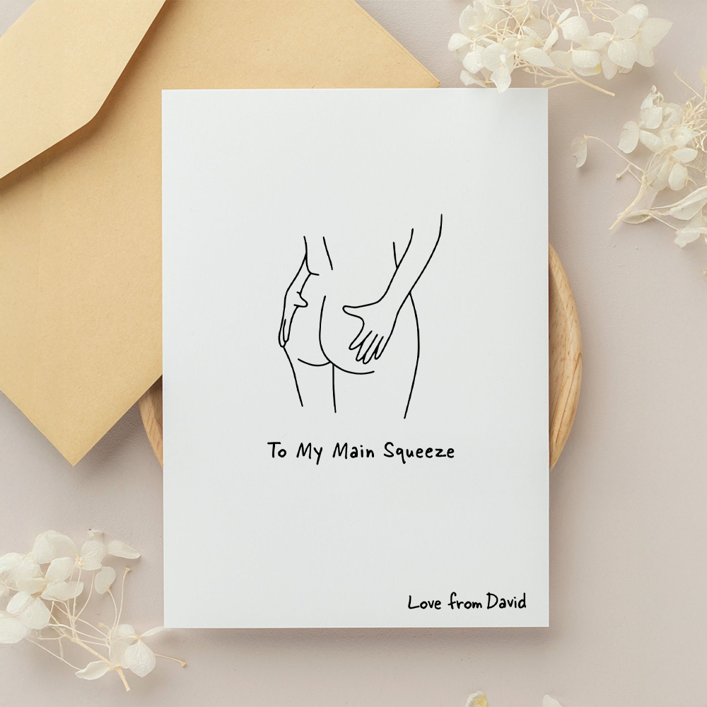 Personalized Couple Name To My Main Squeeze Valentine Card Funny Gift LM32 897841