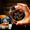 Custom Photo Best Dog Dad Cat Dad Ever Personalized Engraved Whiskey Glass CH07 895722