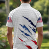 Personalized Golf Ball Pattern With America Flag Polo Shirt Gift For Golfer, Golf Lovers HO82 900806