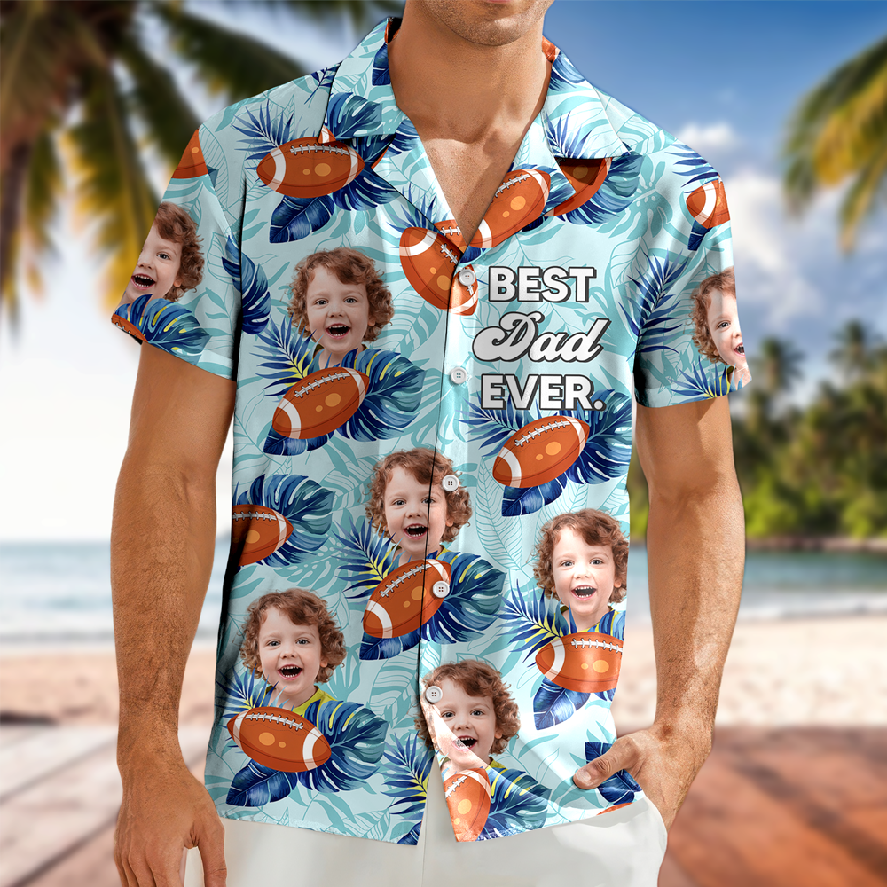Custom Kid Photo Best Dad Ever Hawaiian Shirt CH07 896062