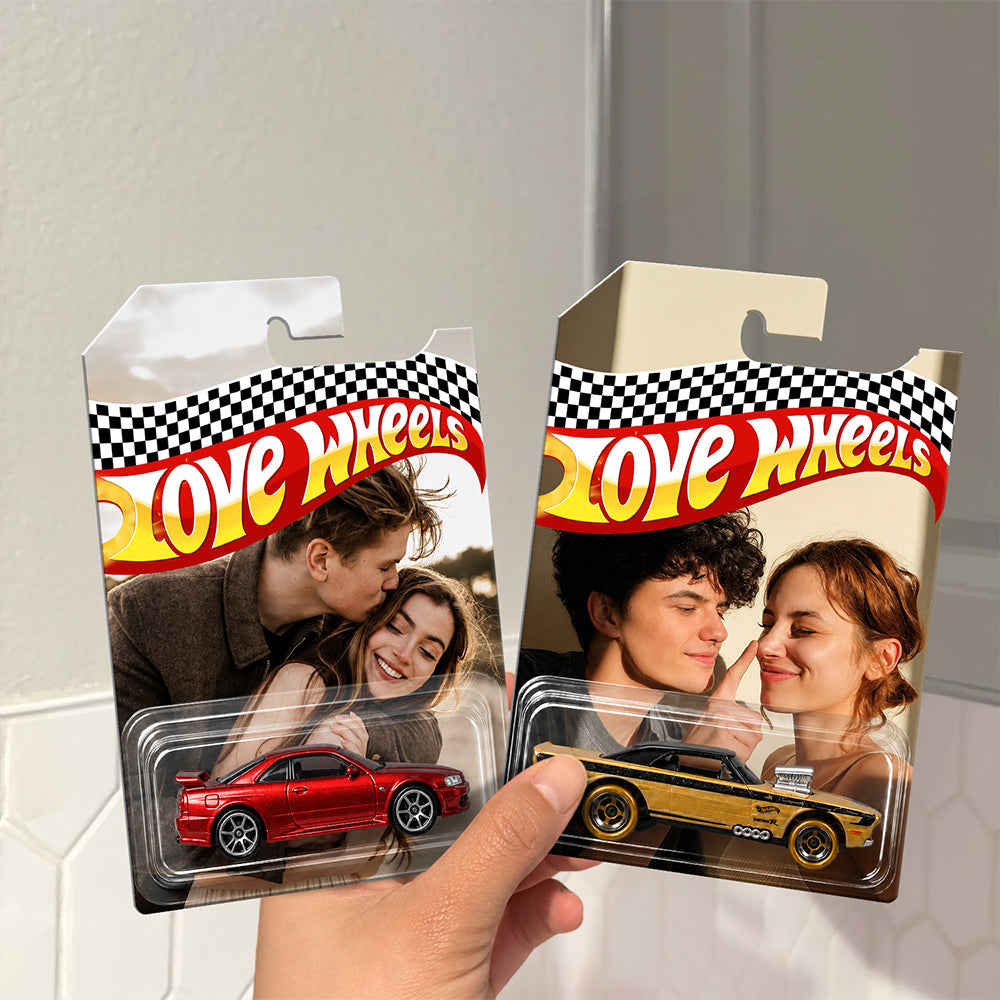 Custom Couple Photo Love Wheels Toy Car - Personalized Anniversary Gift HO82 902698